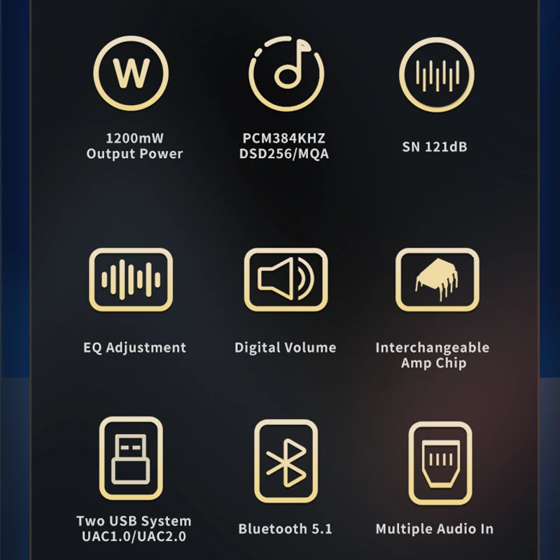 XDuoo XD05 Plus2 Decodificador portátil de alta fidelidade Bluetooth 5.1 DAC XD-05Plus II Amplificador de fone de ouvido 1200mW Potência de saída AK4493EQ