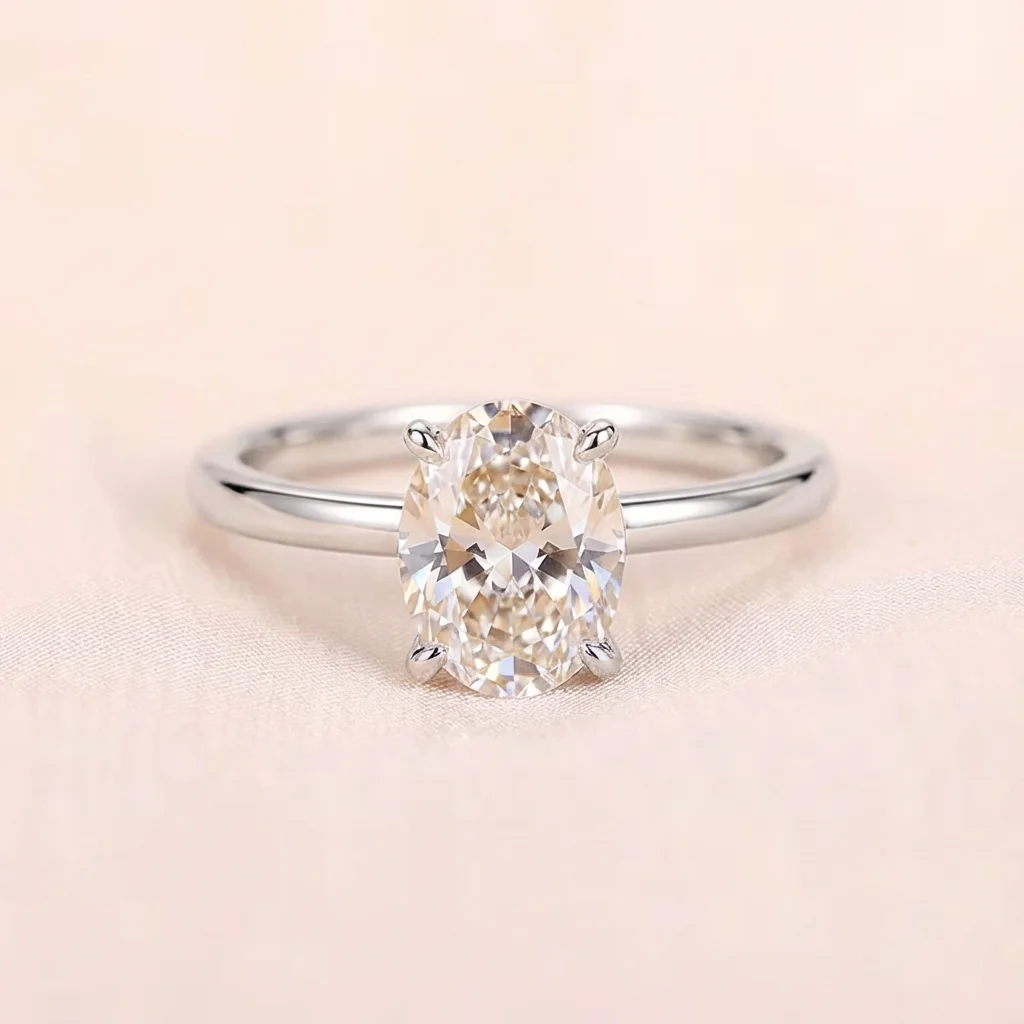 925 Sterling Silve Zircon Gorgeous Shiny Oval Stone Rings For Women Engagement Wedding Luxury High Quality Fine Jewelry Gift