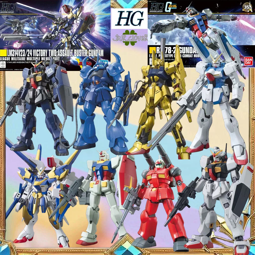 

Bandai Original GUNDAM HG Series MSN-00100 HYAKU-SHIKI MS-07B GOUF Anime Action Figure Assembly Model Toys Collectible Model