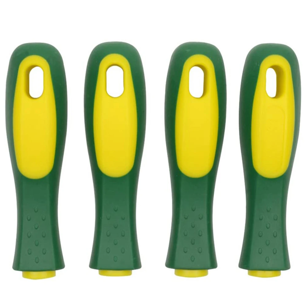 New Practical Protable Replacement File Handle Rubber Rectangular Hole Wood Rasp 11cm 4-1/3 Inch 4pcs Files Supplies