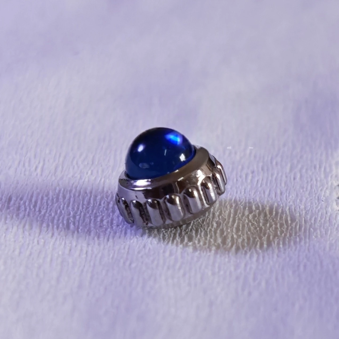 Sapphire Cabochon Crown for Cartier London Tank Automatic Watch,29mm 36mm 42mm Winding Crown Replacement,Unisex Repair Part