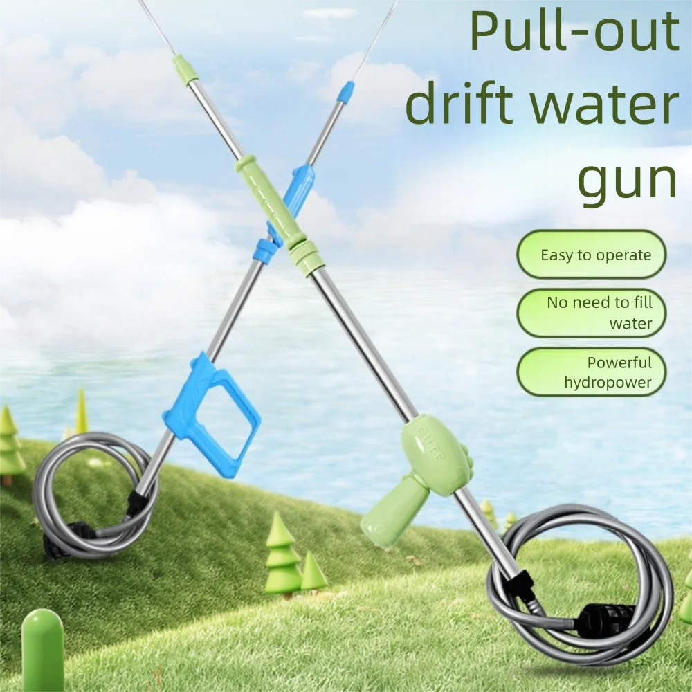 

New Summer Water Spray Tool Pull Type High-pressure Water Play Toys Long Range Water Splashing Pulling For Water Fights