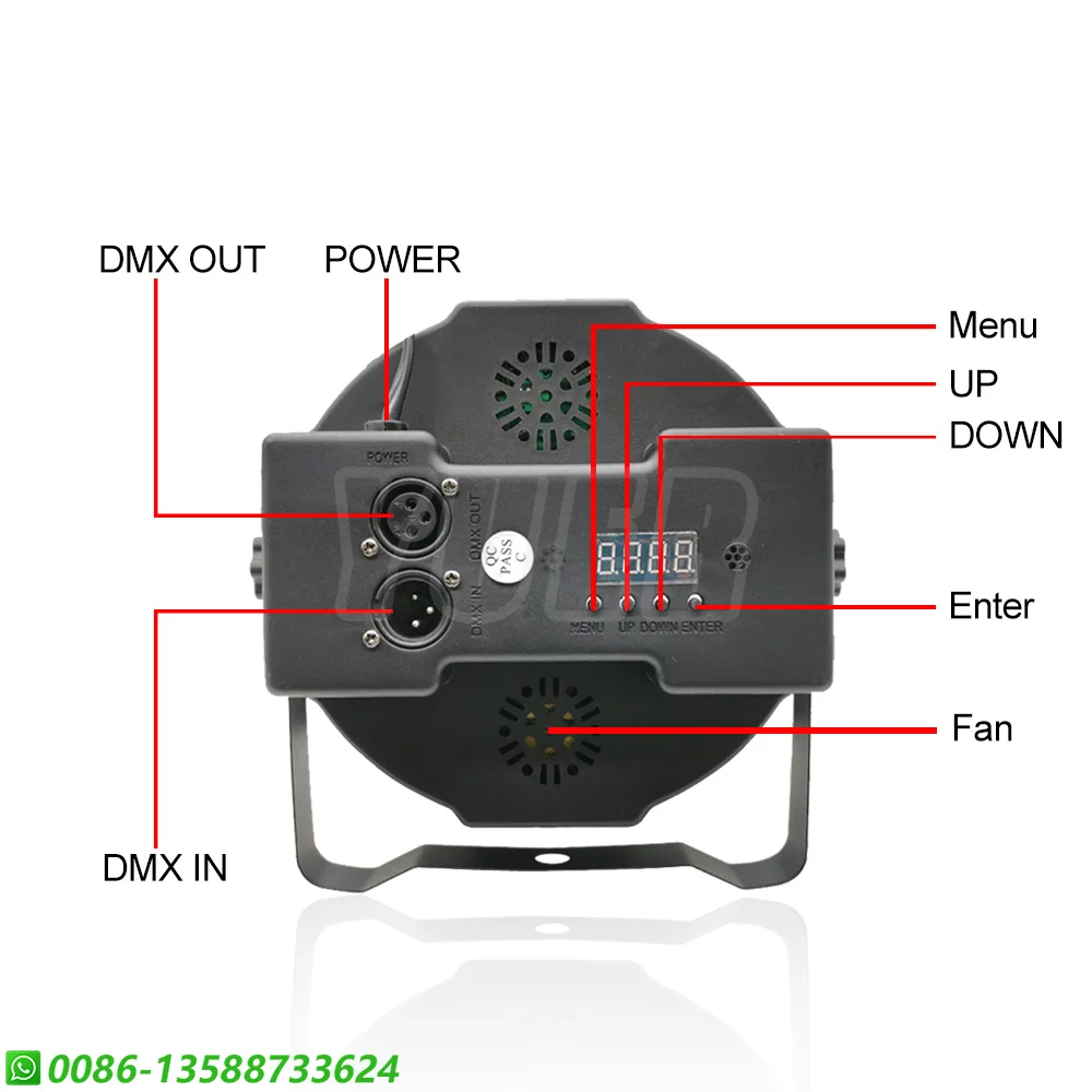 YUER-luz Par plana LED RGB de 36x3w, foco DMX con Control remoto, efecto estroboscópico de lavado para fiesta, discoteca, DJ, proyector de iluminación