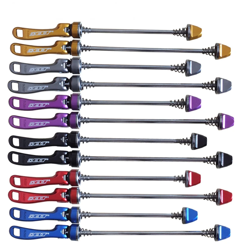 

100 &135mm Cycling MTB Road Bicycle Steel Skewers F/R Wheel Hub Quick Release Lever, Bike Folding axle CR-Mo Part