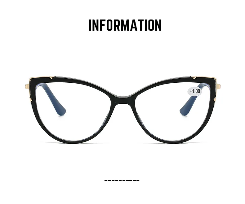 2026 Neue Damen-Lesebrille Hochwertige Blaulichtfilter-Lesebrille Farbblockierende Katzenaugen-Mode Vielseitige Lesebrille – Detail 5