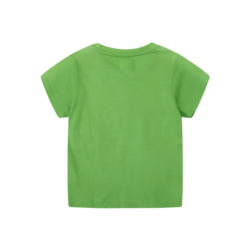 Little maven Cute Boys Tops Tees Appliques Children's Clothing Summer Cartoon Embroidery Dinosaurs Kids Clothes T-shirts
