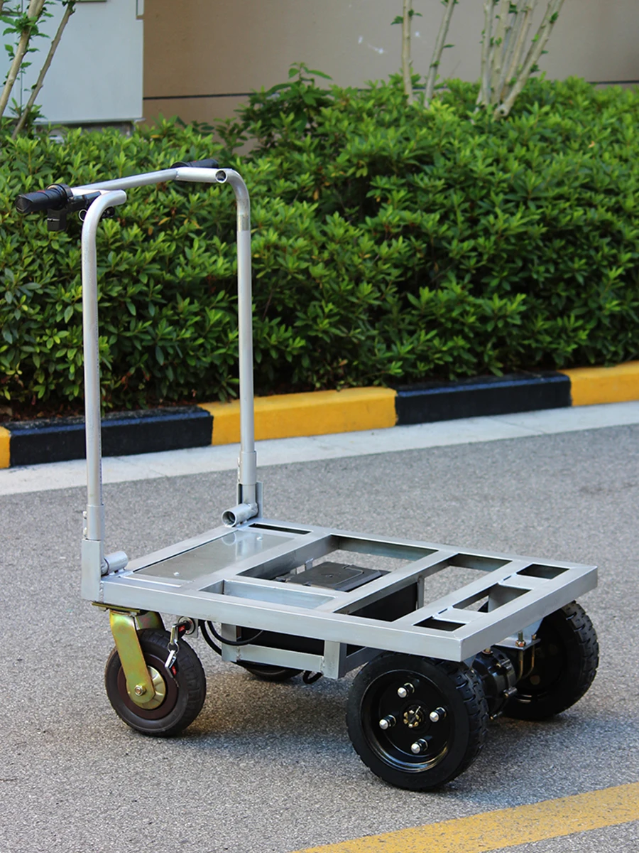 CX Pull Tile Electric Trolley Platform Trolley Four-Wheel Carrier