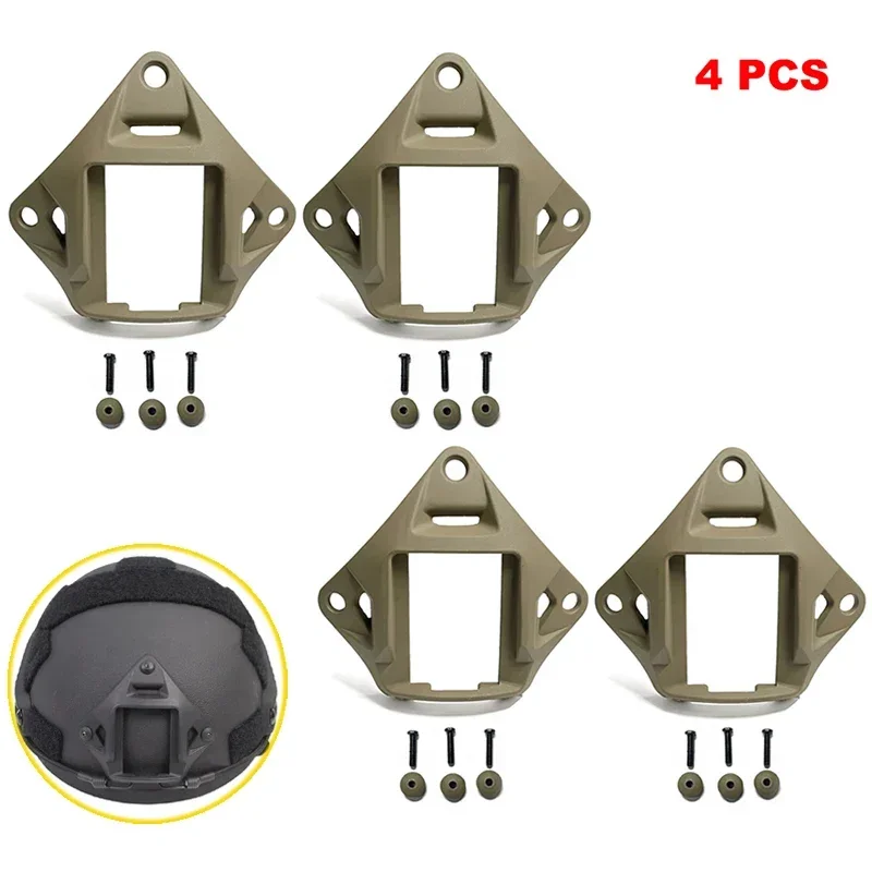 Tactics Helmet NVG Mount Base Adapter Shroud with 3-Hole Aluminum Alloy Helmet NVG Base for FAST MICH Helmet