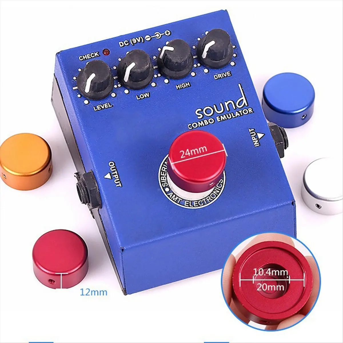 (ABYM) 4Pcs Guitar Pedal Cap Aluminum Alloy Footswitch Topper for Enhanced Performance