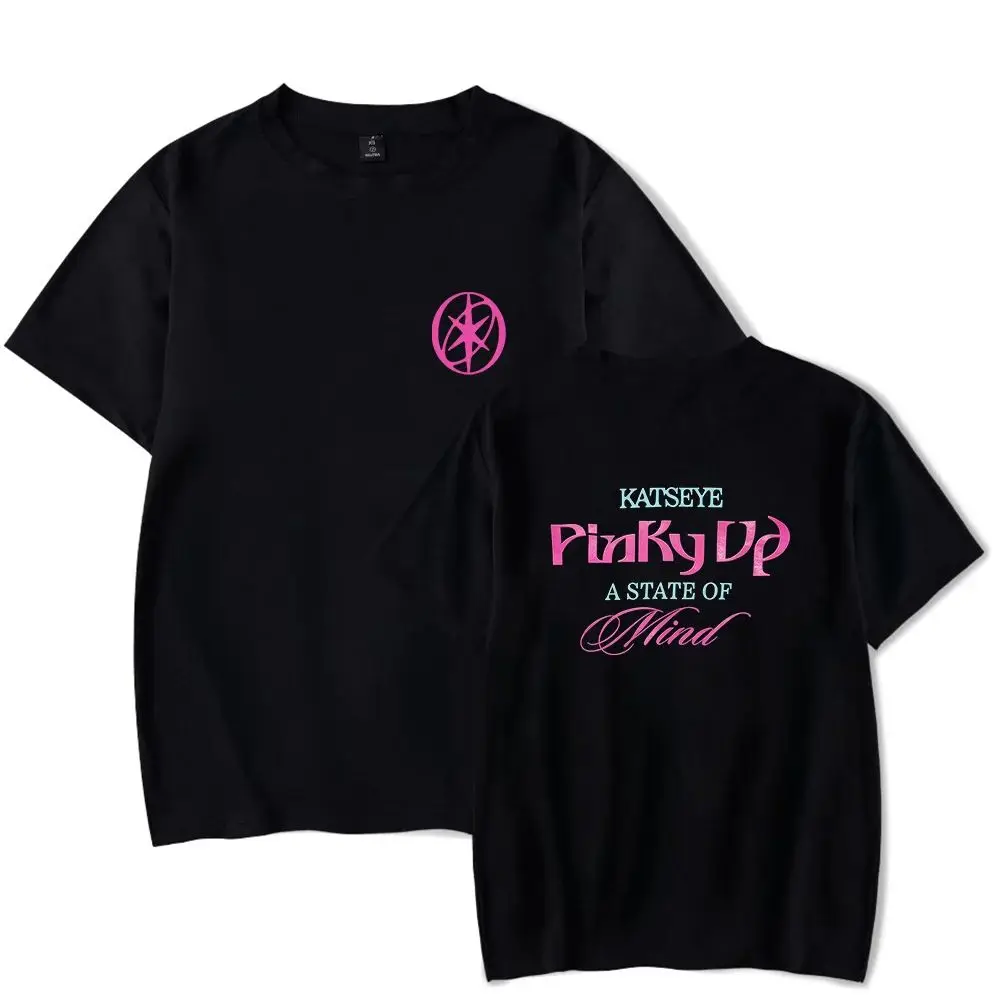 New Album Pinky Up Tshirt K Pop Tops Katseye Tshirt 2026 Merch Crewneck Short Sleeve Casual Loose Tee Print Fashion Tops Unisex