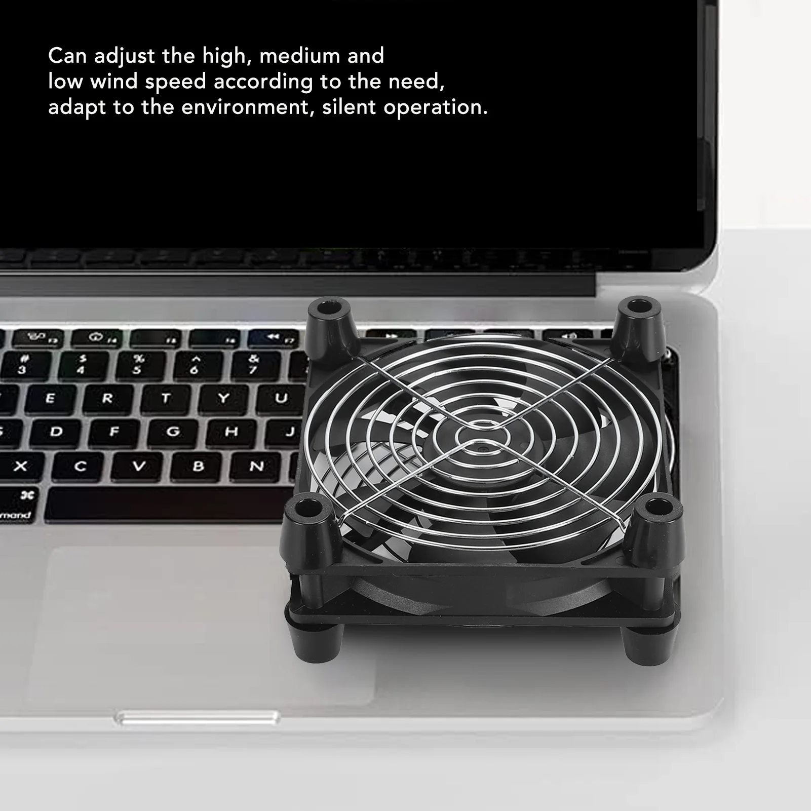 

PC Cooling Fan 140mm Computer Fan 5V USB Powered 3 Speed Adjustable Portable 7 Blades Quiet 2800RPM Multifunction for Tablet