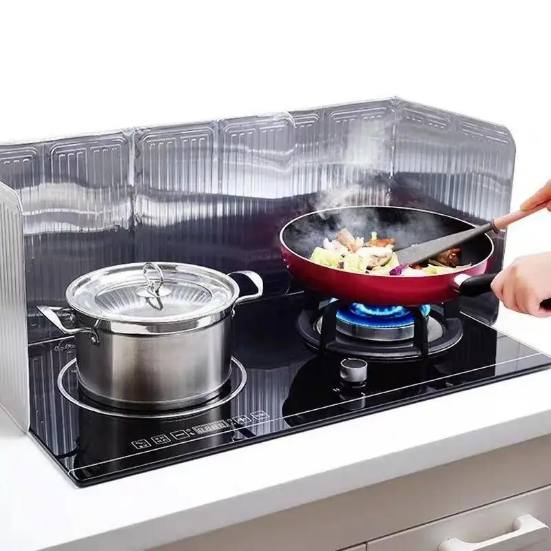 Stove Splatter Guard Nonstick Kitchen Cooking Frying Oil Splash Screen Cover Anti Splatter Shield Guard Aluminium Foil Scald