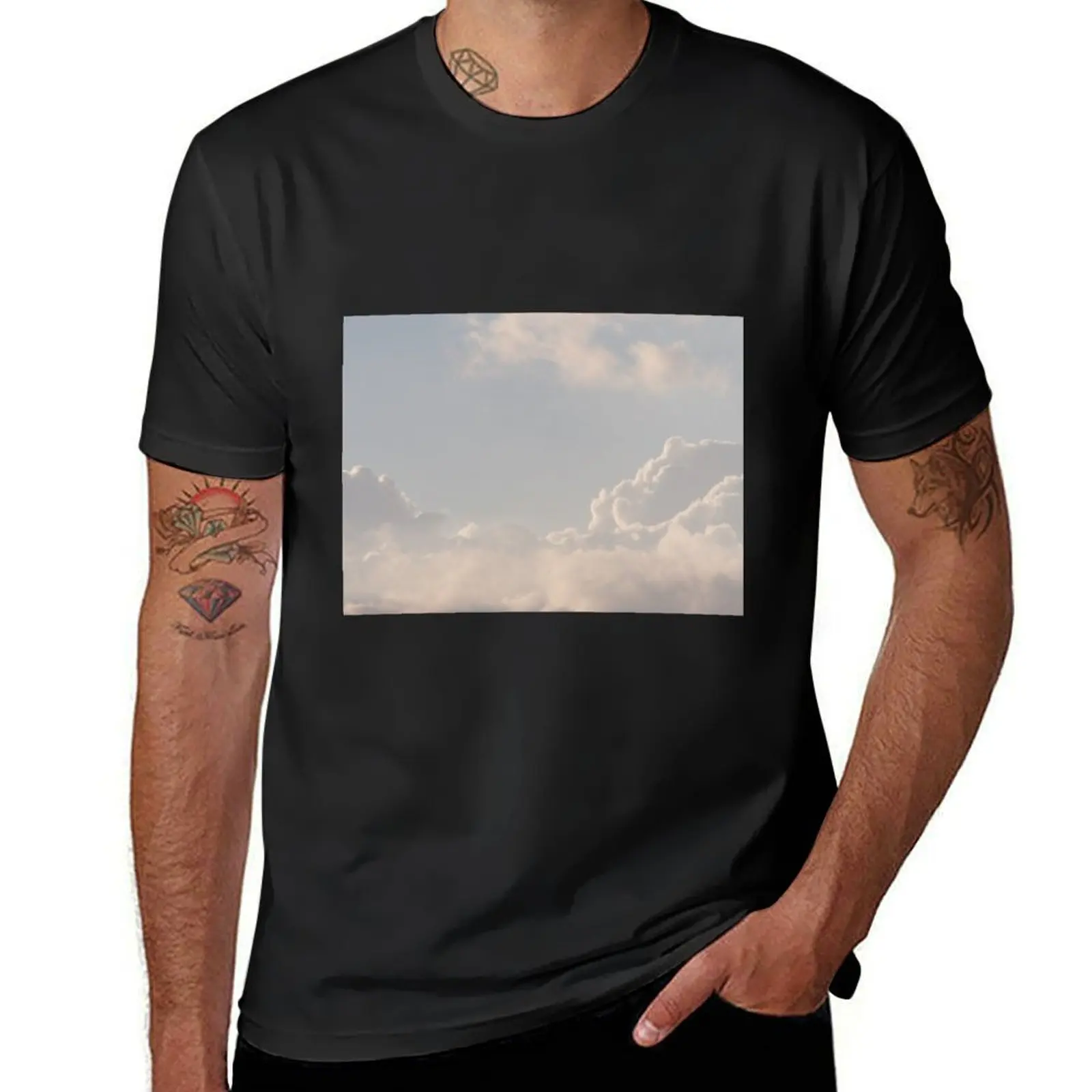 Cloudy Sky T-Shirt summer top hippie clothes tshirts for men