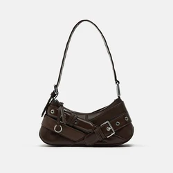Handle Bag Women Retro Handbag PU Leather Shoulder Totes Underarm Vintage Top Handle Bag Female Small Subaxillary Bag for Women