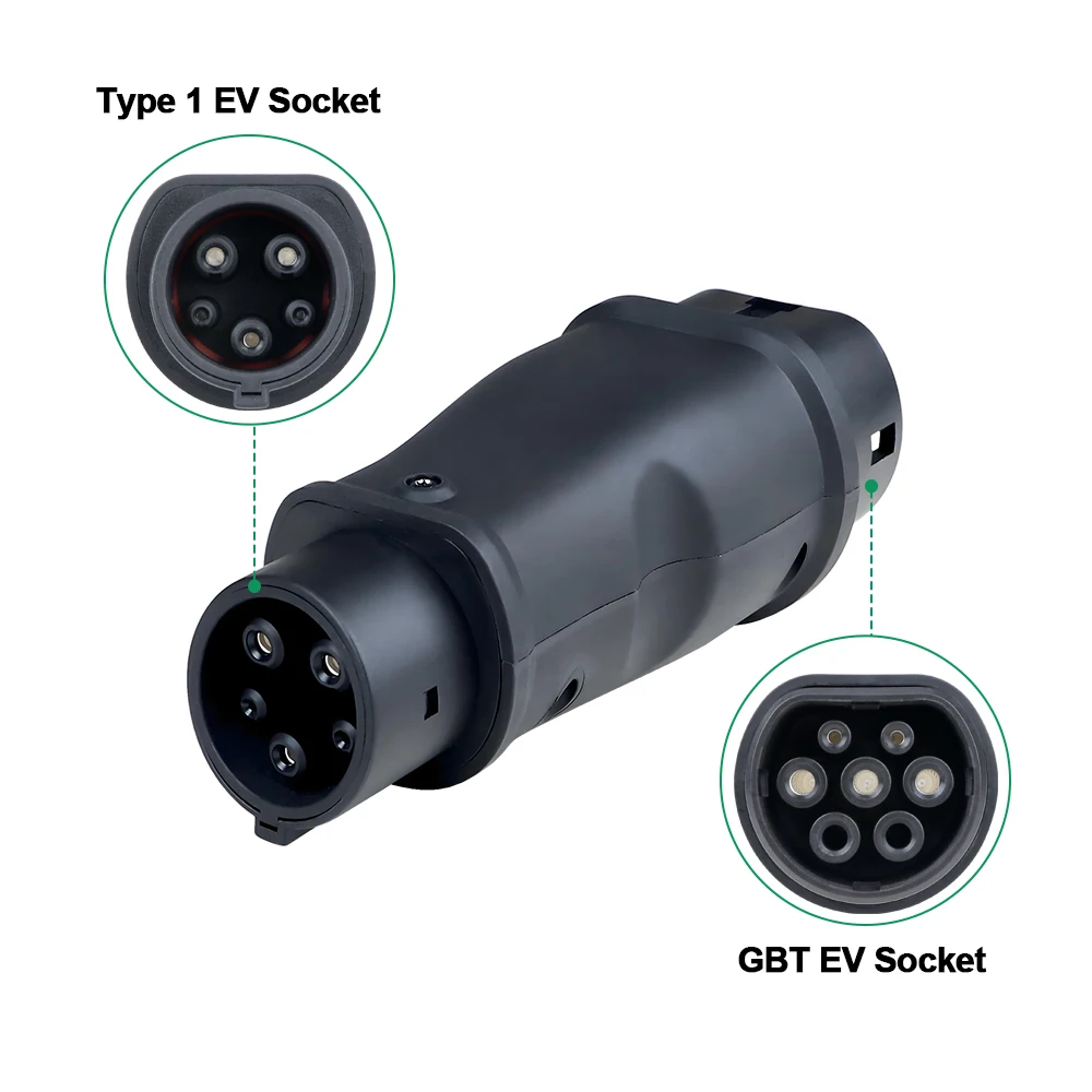 GBT a tipo 1 J1772 32A 7.2kw EV adattatore di ricarica per tutte le auto ibride conventore di veicoli elettrici di tipo 1