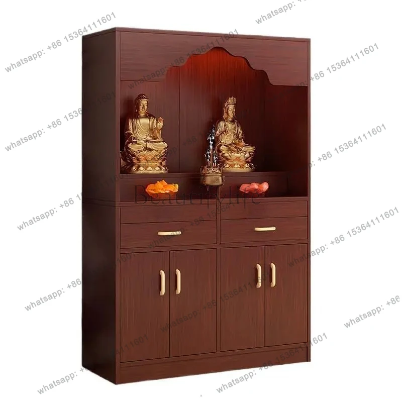 Buddhist shrine offering table Household Buddhist cabinet offering table Statue shrine New Chinese Bodhisattva offering altar