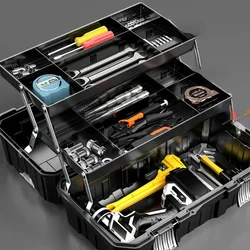 Vazio grande caixa de ferramentas, 3-Stage Storage Case Organizer, plástico à prova d'água, Pelican Hard Case, Carry, Folding Acessório Storage Toolbox