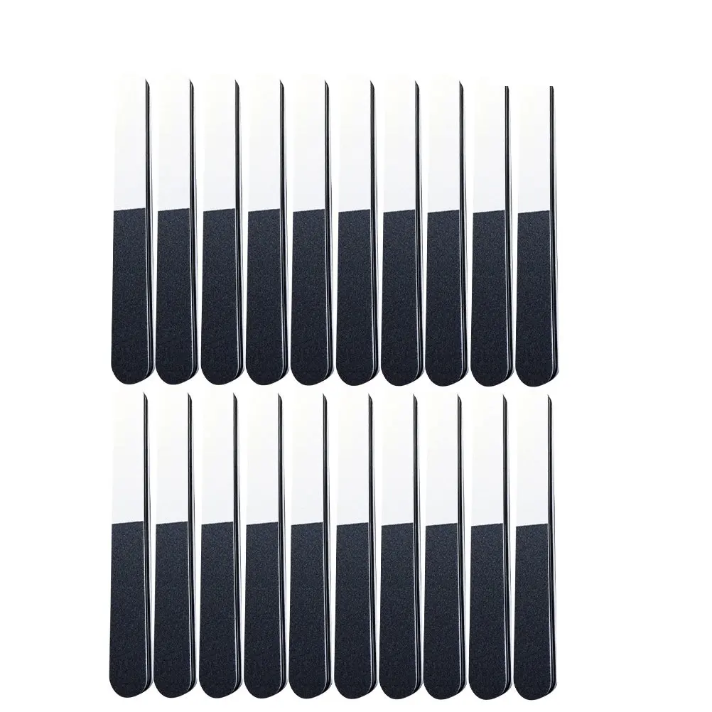 20Pcs Professional Nail Files 3in1 Coarse Fine Polishing Buffers 240 320 1200 Grit Lightweight Thin Nail Art Tool for Salon Home