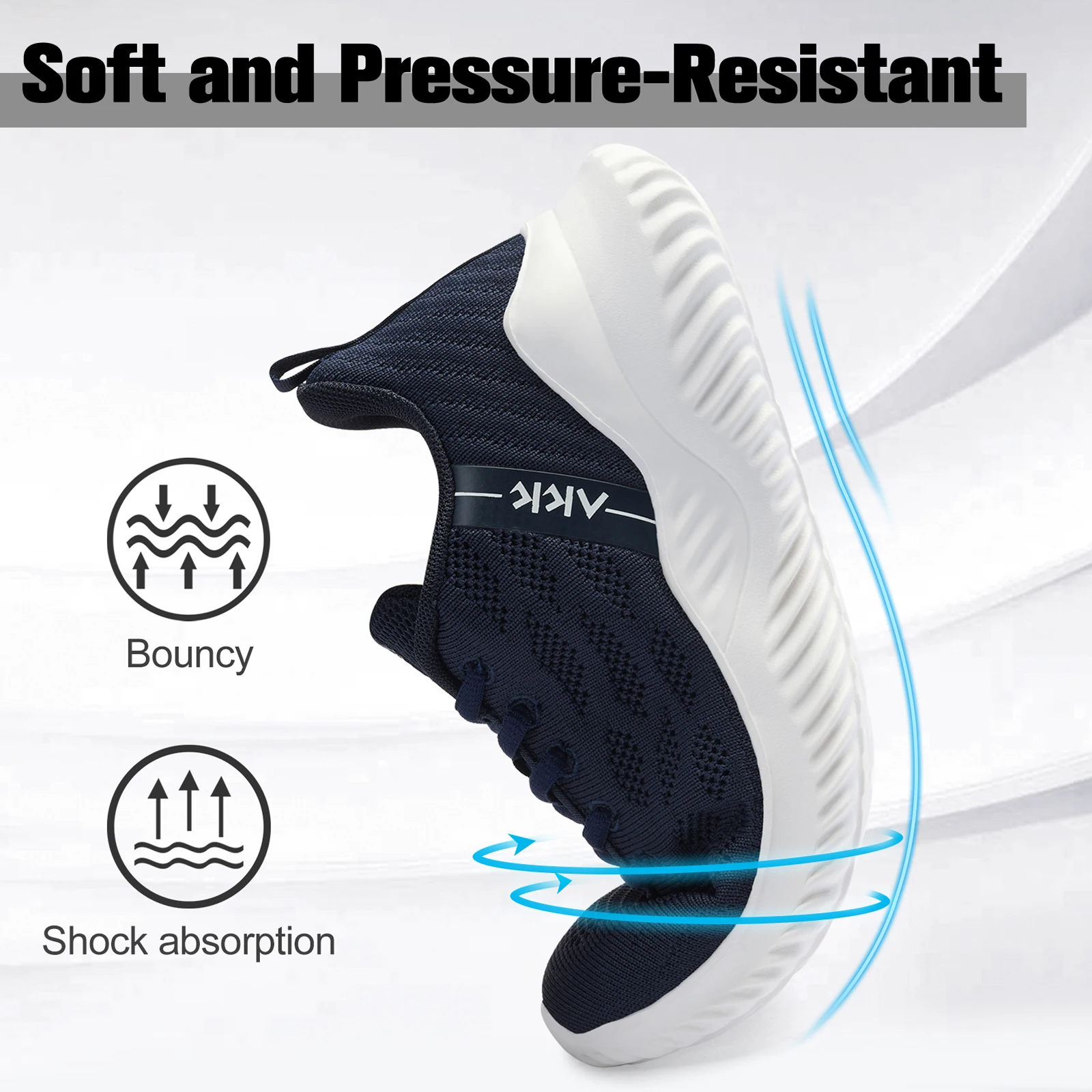 AEQE Sneakers Running Shoes Walking Tennis Shoes Lightweight Breathable Memory Foam Sport Shoe for Nurses Gym Jogging Trainers