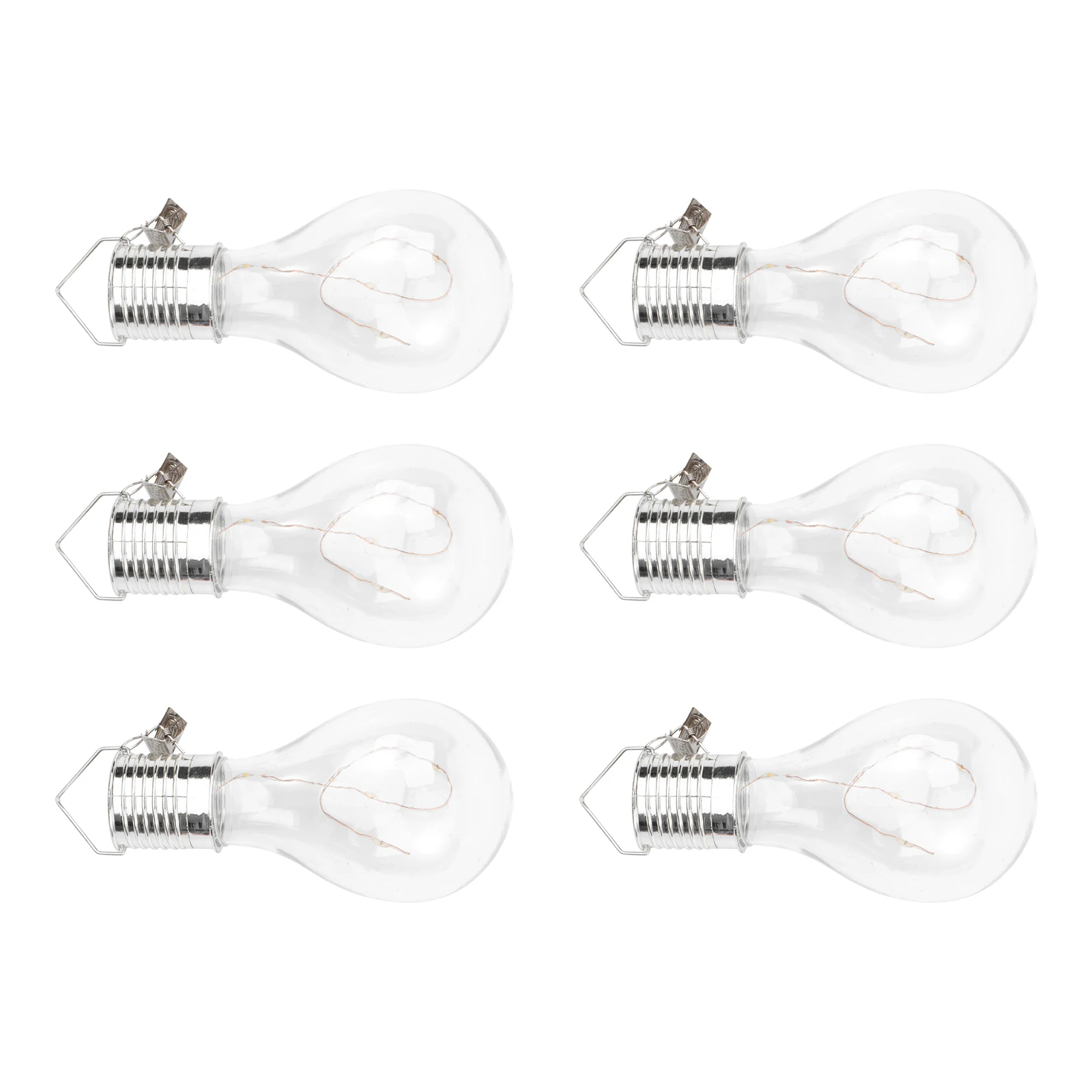 

6pcs Solar Copper Wire Lamp Bulb Eco Friendly LED Light for Garden Patio Umbrella Hanging Decoration Outdoor Festival Lighting