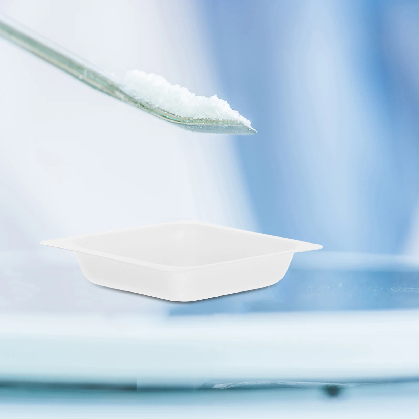 

100pcs Weighing Pan Plastic Lab Dish Resistant Deformation Accurate Measurement Powders Liquids Simple Cleanup