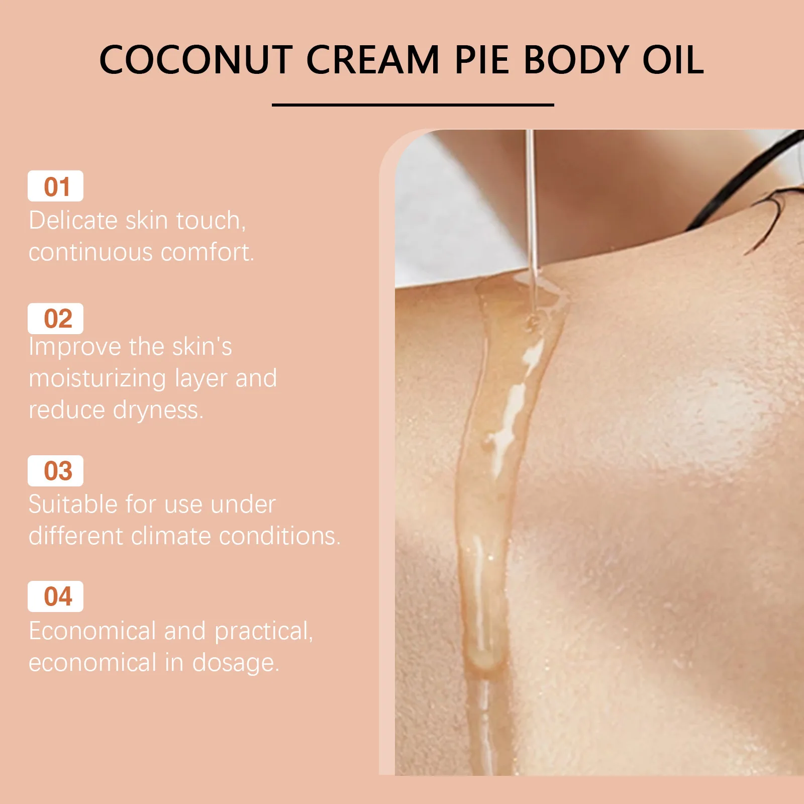 

OCEAURA Coconut Cream Body Oil Improve Dullness Relieve Dryness Relieve Roughness Brighten Epidermis Firm Skin Body Soothing Oil