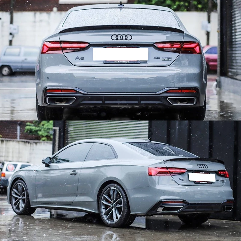 FOR Audi A5 2 Doors S5 RS5 2017 2018 2019 2020 2021 S Style Carbon Fiber / Forged Carbon Fiber Rear Trunk Spoiler