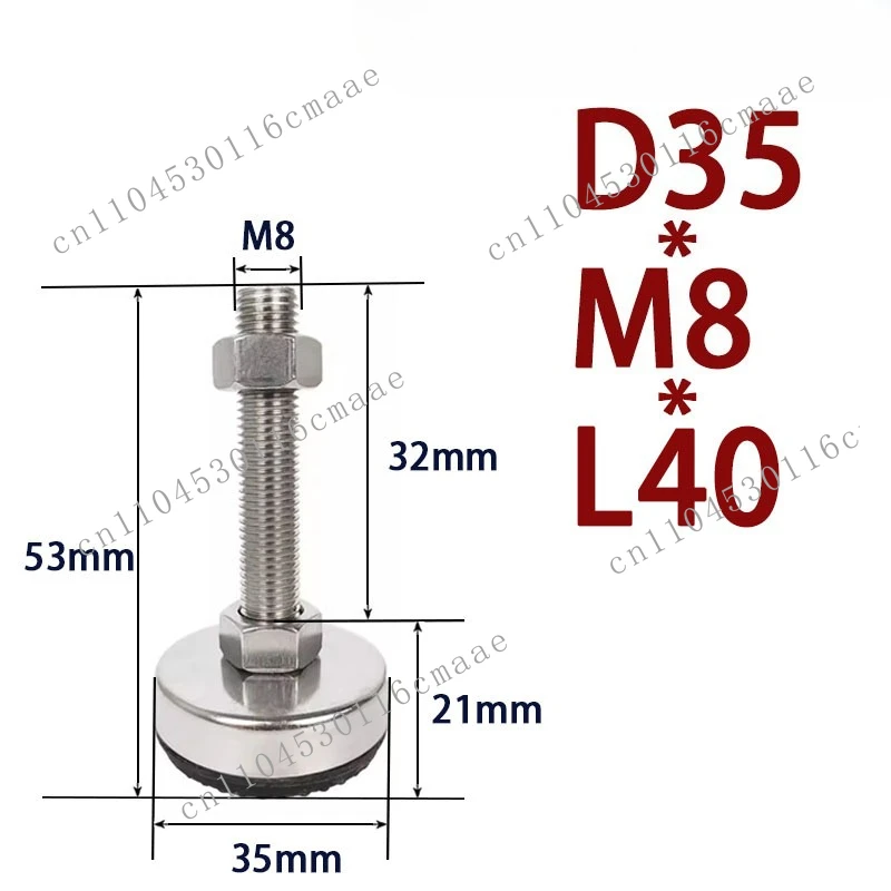 304 stainless steel foot 201M12 support  M8 fixed ground  screw M16 equipment adjustment universal wheel anti-skid
