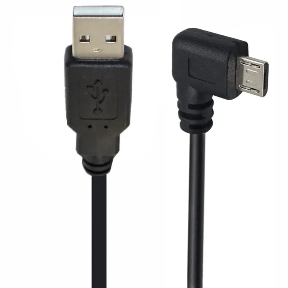 Micro USB Data Cable 90 Degrees UP Down Left Right Angle Android System Mobile Phone Charging Cable Micro USB Wire