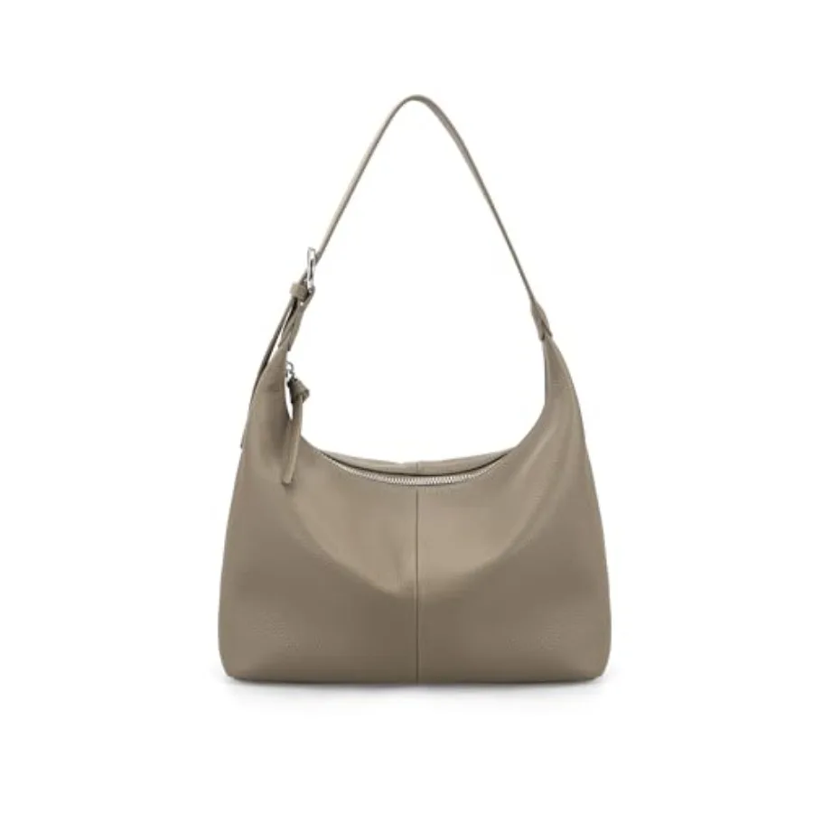

Genuine Leather Slouchy Hobo Bags for Women Ultra Lightweight Leather Purses Shoulder Handbags Satchel for Work Casual