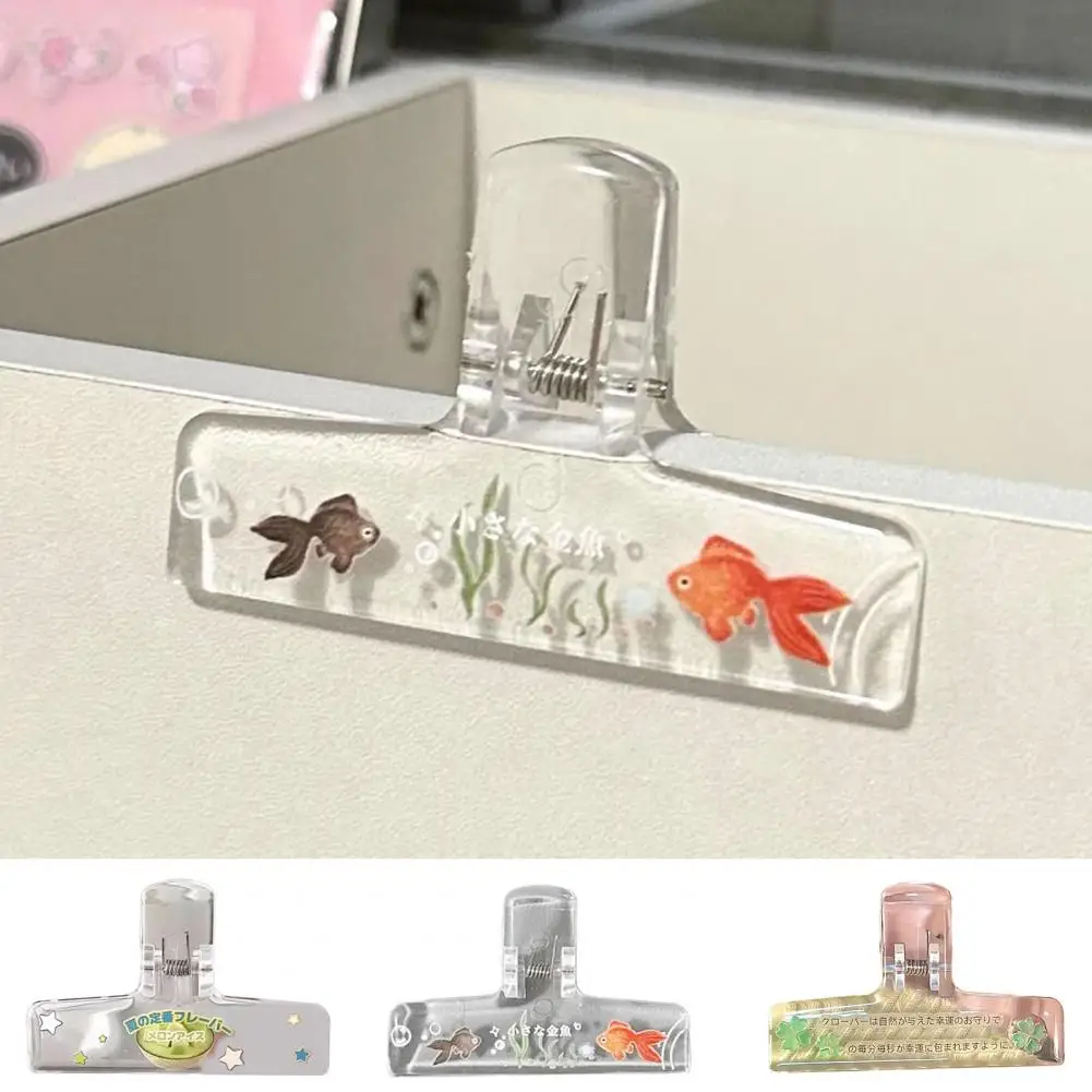 Kitchen Sealing Clip Transparent Acrylic Chip Clip for Food Bags Snack Clips Document Holder Compact Folder Clip Organizer