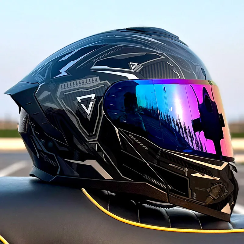 LVS-909-DOT Standard Motorcycle Flip Up Helmet, Durable ABS Hard Shell, Breathable Comfortable Urban Commute Safety Gear image 3