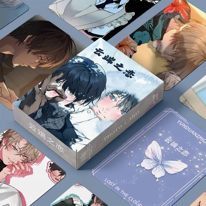 Korean BL Manhwa Lost in The Cloud 3 Inches Card Anime Bookmark Skylar Cirrus Pagination Mark Book Clip Lomo Cards Stationery