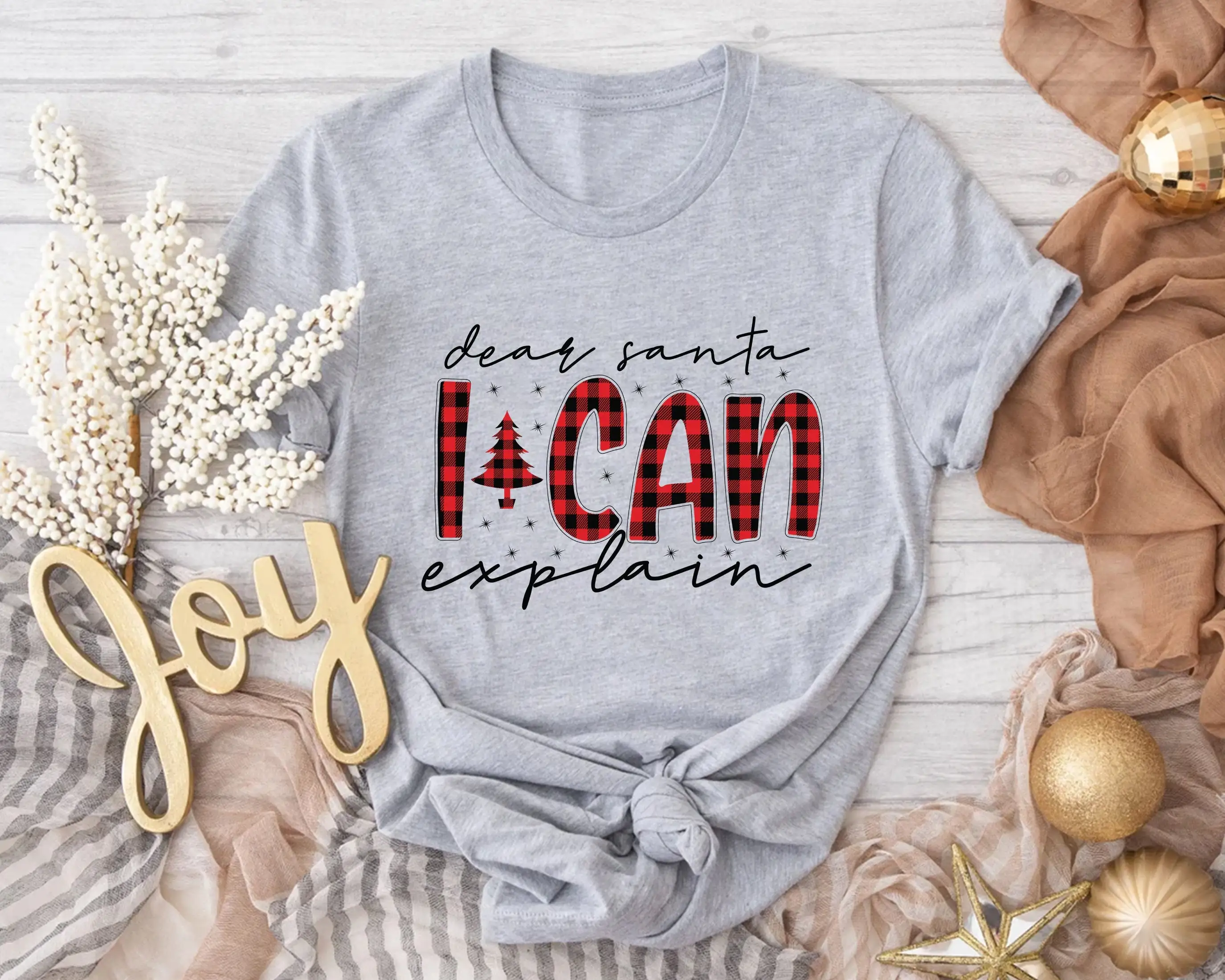 Dear Santa I Can Explain T Shirt Merry Christmas Party