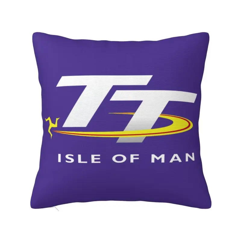 

Motorcycle Sport Isle Of Man TT Races Cushion Cover 40x40cm Velvet Throw Pillow Case for Sofa Square Pillowcase Home Decor