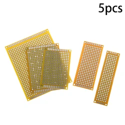 5PCS PCB Breadboard Yellow Protoboard Board Plated Universal Board Double Sided Board