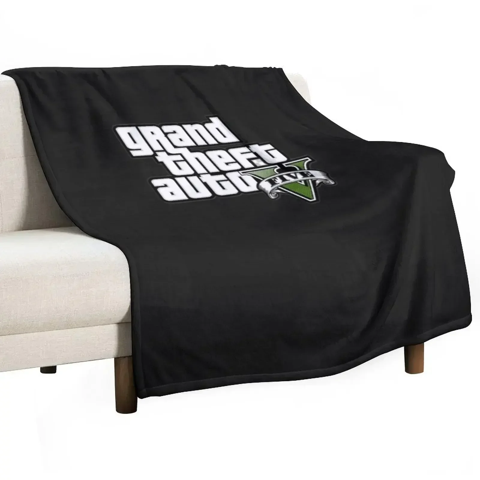 

gta5 logo Classic T-Shirt Throw Blanket funny gift for babies Blankets