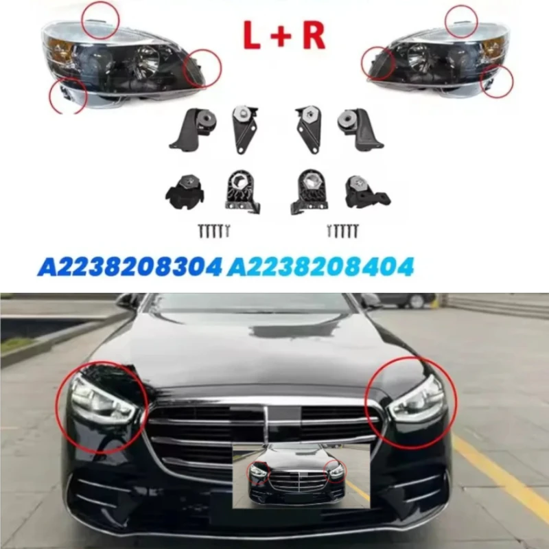 a2238208304-a2238208404-left-right-front-headlight-repair-bracket-kits-for-mercedes-benz-s-class-w223-2021-2024-rs-bracket