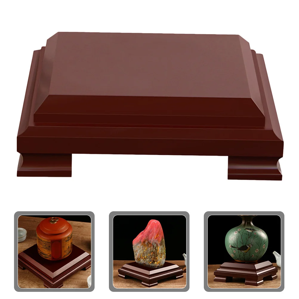 

Wooden Square Display Base for Handicrafts Decoration Vintage Teapot Base Stable and Firm Home Decor Gift Wooden Pedestal Stand