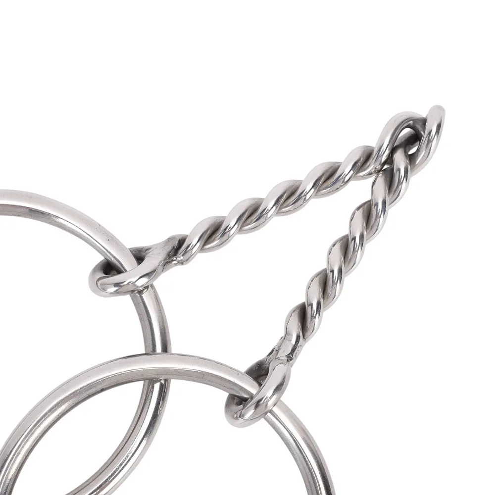 Stainless Steel Professional Snaffle Bit Lightweight 295MM Horse Mouth Bit Rust Resistant Smooth Sliding Action