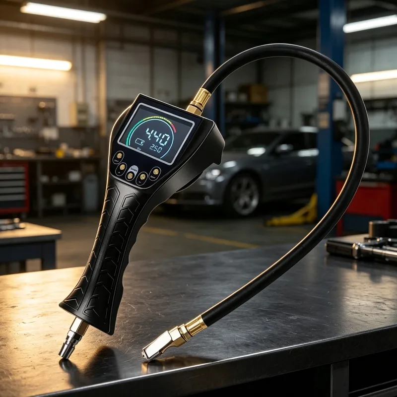 Handheld Digital Tire Pressure Gauge Automatic Inflator Gun Portable Air Pump for Car Motorcycle