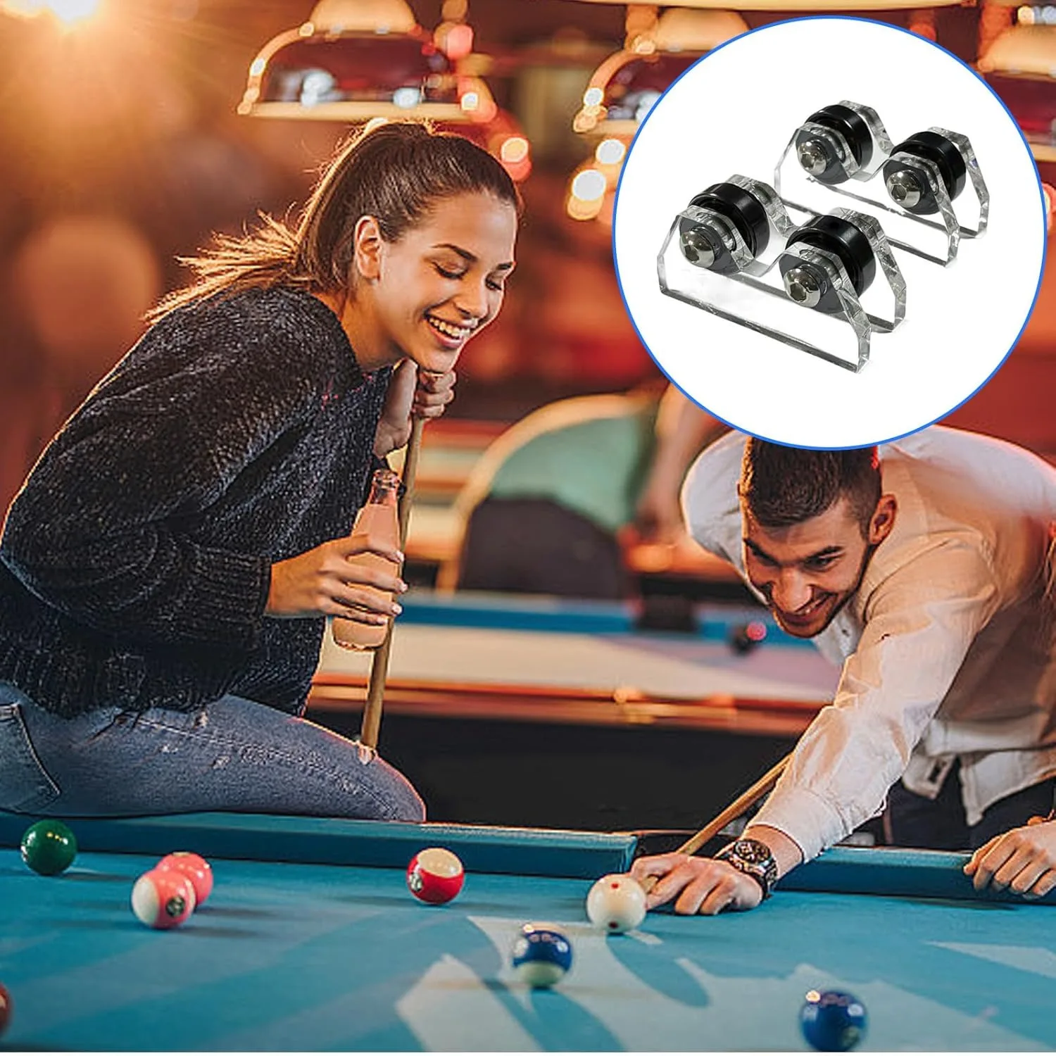 2 個スヌーカークラブローラー真直度検出器検出ツールホームスヌーカークラブローラークラブ部品のメンテナンスと修理