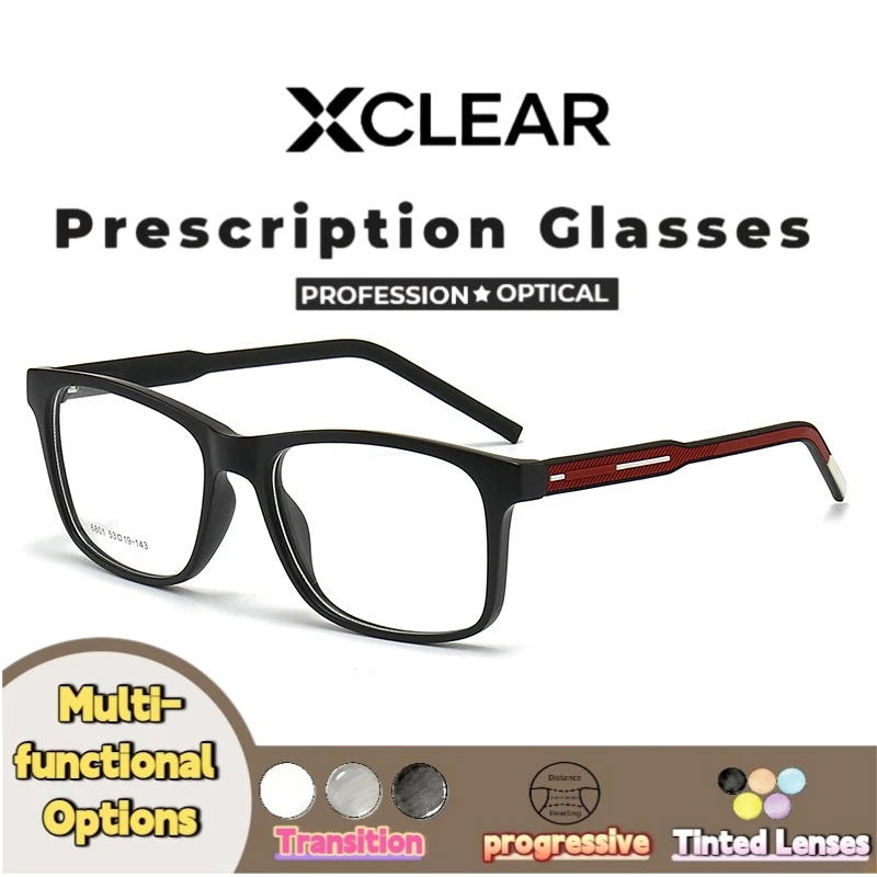 Xclear Sports Glasses Full Rim Comfortable Durable Photochromic Polarized Myopia/Hyperopia astigmatism Prescription progressive