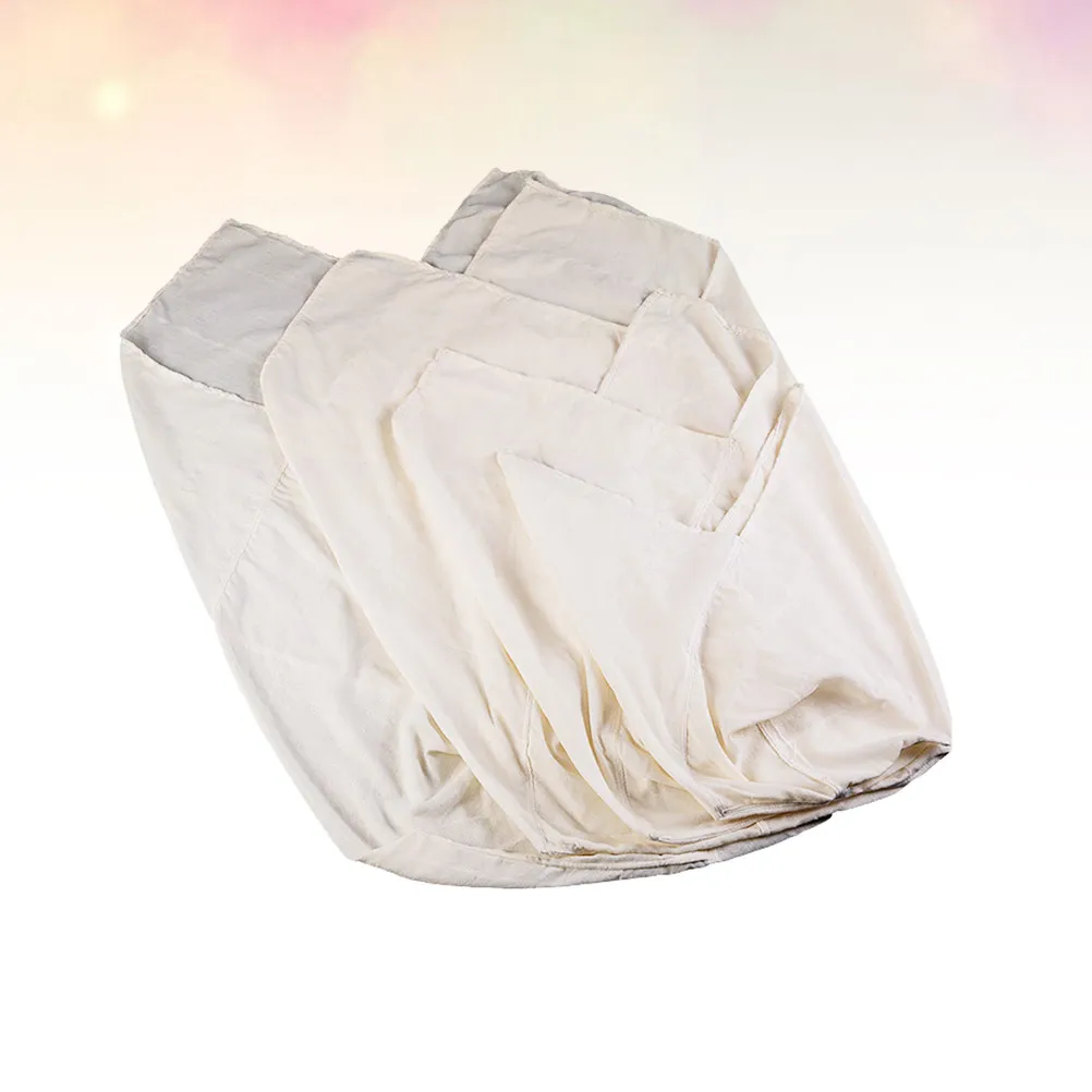 1Pcs Cotton Cloth Filter Mesh Bag Soybean Milk Wine Strainer Pouch Reusable Green Strainer for Home Nut Milk Coffee Juice