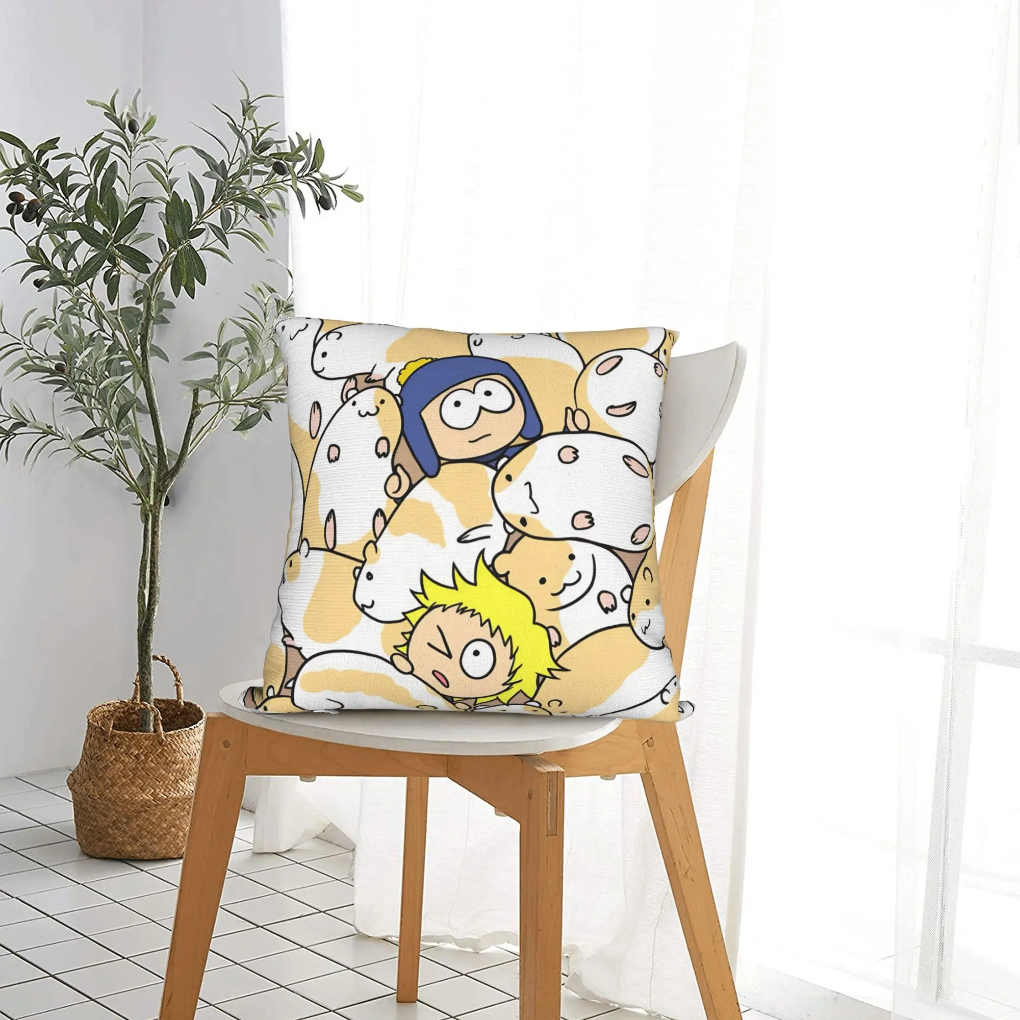 Souths Parks Cartoon Pillowcase Soft Cushion Cover Decorations  Pillow Case Cover Home Square