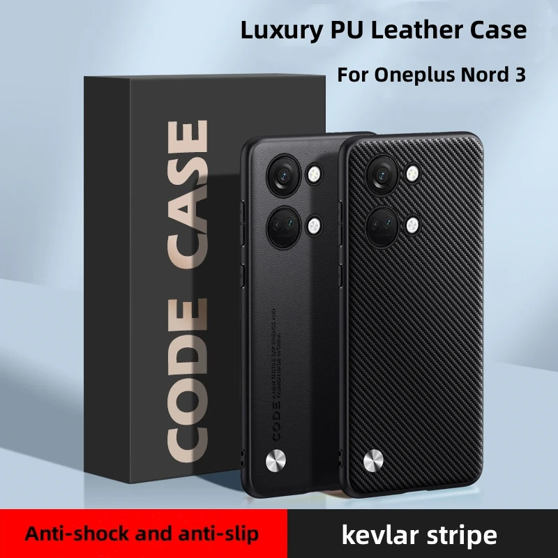 For Oneplus Nord 3 Case Luxurious PU Leather Non-Slip Shockproof Back Cover For One Plus Nord CE3 Lite Ace 2V Nord3 Bumper Funda