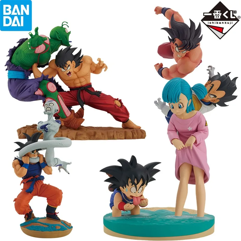 In Stock Bandai Ichiban Dragon Ball History Son Goku Bulma Frieza Vegeta Figure Anime Action Model Collectible Toys Gift