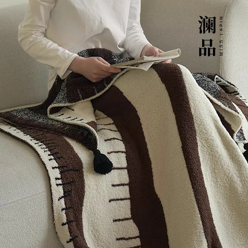 

Плед Lanpin «Dream Ripple»: художественный плед, покрывало для дивана, плед для офисного сна, полубархатный плед, шаль.