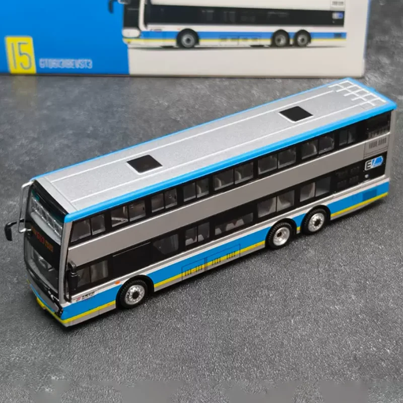95 CREATIVE CULTURE 1:110 Scale Route 653 Double-Decker Alloy Beijing Bus Model Collectibles Replica Toy Adult Gift