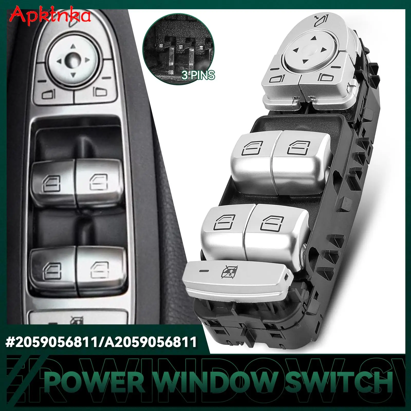 A2229056800 A2059056811 2229056800 2059056811 Power Window switch for Mercedes-benz W205 W253 W213 W222 C E Class 4 Door Saloon